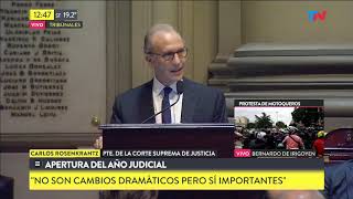 Discurso de Carlos Rosenkrantz en la apertura del año judicial [upl. by Baumbaugh]