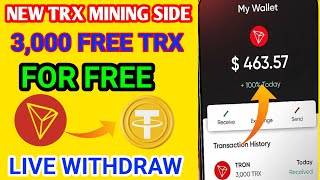 How To Earn Free Trx  Without💸 Investment💲Trx Mining Website Claim Free Trx Earn Free Trx💰 [upl. by Gewirtz]