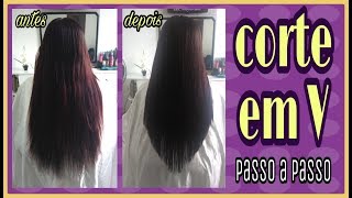 Corte em V passo a passo [upl. by Chelsey]