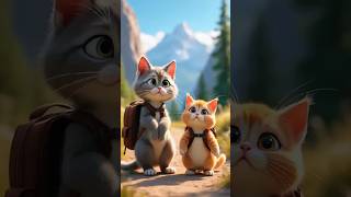 Accident when hiking viral shorts trending animation cat cute [upl. by Neelia]