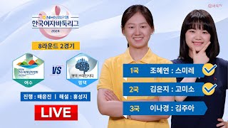 20240906  ⭐️김은지 스미레 출전⭐️ 여수세계섬박람회 vs 평택 브레인시티ㅣ2024 NH농협은행 한국여자바둑리그 8R 2G [upl. by Cissej]