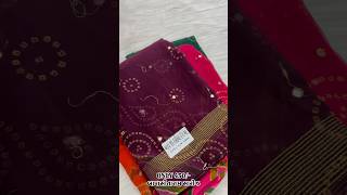 Bandhni mirror work sarees available [upl. by Aleedis]