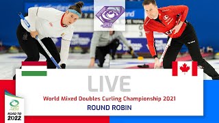 Hungary v Canada  Round robin  World Mixed Doubles Curling Championship 2021 [upl. by Mccourt648]