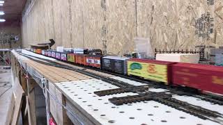 EXTREMELY FAST AND LONG HO SCALE TRAIN [upl. by Hgielyk]