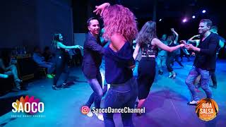 Florian Keller and Natalija Agarkova Salsa Dancing at Riga Salsa Festival 2018 Saturday 11082018 [upl. by Gilder]