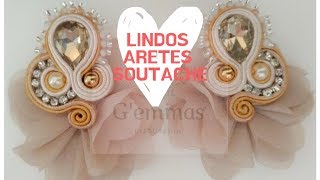 Bellos Aretes Soutache paso a paso [upl. by Asiaj]