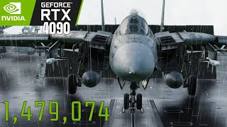 Dcs World 28 RTX 4090 Real Life Graphics  Creepy F14 Tomcat Carrier Takeoff Under The Rain [upl. by Cioffred244]