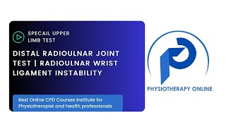 Distal Radioulnar Joint Test  distal Radioulnar Dislocation Test  Online Physiotherapy Courses [upl. by Noryd]