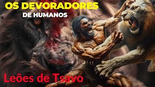 Leões de Tsavo os devoradores de humanos  História [upl. by Yatnahc]