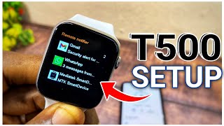 How To Set Up T500 Smart Watch To iPhone Whatsapp Temp Time Settings [upl. by Efar37]