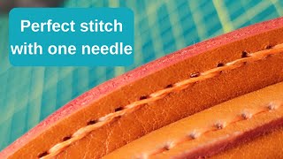 Leather Sewing Mastery Creating the Perfect Stitch with a Single Needle  Comprehensive Tutorial [upl. by Noryt695]