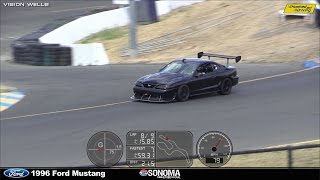 1507021035HOD Sonoma Raceway  1996 Ford Mustang Race Car [upl. by Nylemaj726]