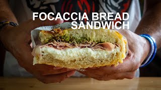 Easy Focaccia Bread Sandwich [upl. by Nova]