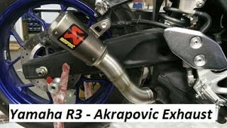 Yamaha R3  Akrapovic Exhaust Sound  India [upl. by Akcemat]