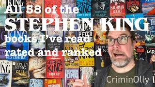 Stephen King Top 50  All of the Stephen King books Ive read rated and ranked [upl. by Malita]