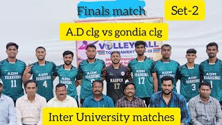 final🔥 set2 AD clg vs gondia clg inter University matches nagpurvolleyball volleyballworld [upl. by Old]