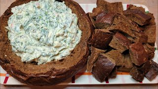 How To Make Spinach Dip in a Pumpernickel Bread Bowl  A Classic Party Favorite [upl. by Carlstrom]