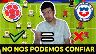 COLOMBIA vs CHILE⚡MANO a MANO de NÓMINAS y PARTIDOS HISTÓRICOS🔥FECHA 10 ELIMINATORIAS UNITED 2026🔥 [upl. by Ariella]