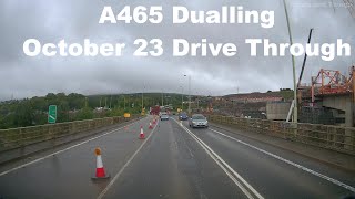 A465 Dualling Dowlais Top to Hirwaun Oct 23 Update Wales UK [upl. by Monica]