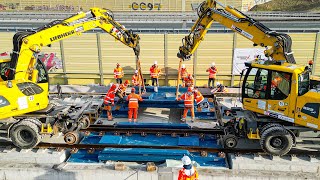 Stuttgart 21 Spezialteil beim Brückenbau – Was machen die blauen Platten [upl. by Suvart]