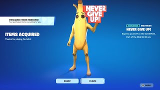 how to unlock the NEVER GIVE UP emoticon in fortnite [upl. by Kylila]