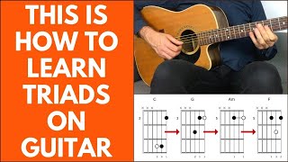 A Simple Way To Learn Triads On Guitar By Shape amp By Position [upl. by Retxed]