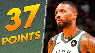 Damian Lillard GOES OFF 37 PTS 12 AST 8 THREES vs Heat 🔥 FULL Highlights [upl. by Atirat]