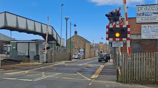 Camborne station level crossing Cornwall [upl. by Ayhay]