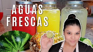 AGUAS FRESCAS  Fresh Watermelon Drink  Fresh Pineapple Drink Recipe  Summer Drinks [upl. by Bal]