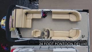 Holiday Shores WaterSports 24 Foot Pontoon Deluxe Rental [upl. by Herm]