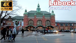 Lübeck Hauptbahnhof Germany 🇩🇪 Walking Tour 4K [upl. by Emerej854]