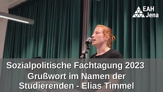 15 Grußwort im Namen der Studierenden  Elias Timmel [upl. by Maggi]