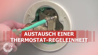 Hansgrohe Techniktipp Austausch ThermostatRegeleinheit  SHKTV [upl. by Custer]