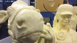 Pa Farm Show 2016 butter sculpture unveiled [upl. by Ahsimik400]