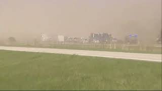 Crash seen amid dust storm downstate Illinois [upl. by Akinna]