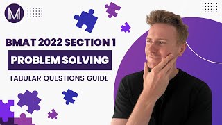 BMAT 📚  Section 1 Problem Solving  Tabular Questions Guide [upl. by Petronilla]