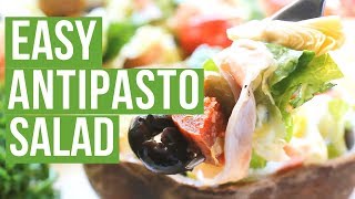 Antipasto Salad Recipe  Cook Eat Well [upl. by Gerkman]