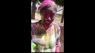 Balam pichkariholi special with my gf and friends ytshorts [upl. by Ivan532]