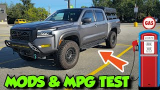 MODDED 2023 Nissan FRONTIER PRO4X MPG TEST [upl. by Tur]