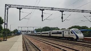 130kmph Action Vande Bharat Express Thrashing Rajlu Garhi  Indian Railways  videos viralvideo [upl. by Aihceyt]