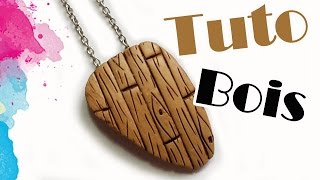 TUTO FIMO EFFET BOIS  ASTUCE  PolymerClay Tutorial wood effect [upl. by Ylrebmek]