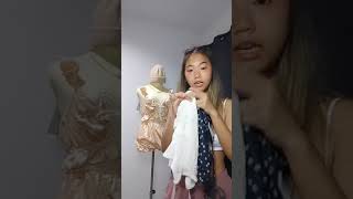 New online shopping  try on haul Mini set  dress croptop summer collection 2030 DinaLusia [upl. by Gladi306]