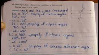 8th STD Maths Workbook Chapter 2 Parallel lines and Transversal [upl. by Eintirb]