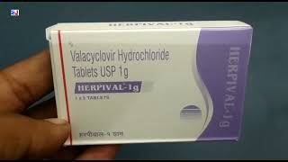 HERPIVAL1g  Valacyclovir Hydrochloride Tablets USP 1g  HERPIVAL1gm Tablet  HERPIVAL1g Tablet [upl. by Llekram]