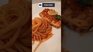 How to cook Salmon in the oven  Roasted Garlic amp Tomato Sauce food shorts [upl. by Sorips410]