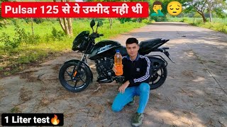 New Pulsar 125 BS6 1 Liter Mileage Test  2022 Bajaj Pulsar 125 Mileage [upl. by Idnyc]