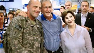 President George W Bush Greeting Troops at DFW [upl. by Etnom]