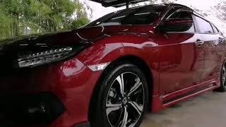 Honda Civic 2018 New  Honda Civic 2018 review  Civic 2018 Red with alloy Rim [upl. by Skiba]