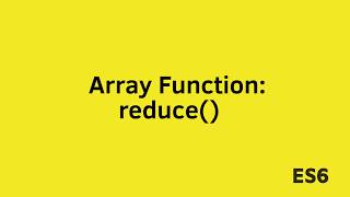 ES6  Arrow Functions reduce [upl. by Nayrb]