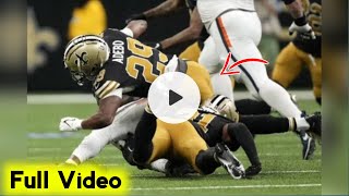 paulson adebo injury  paulson adebo leg injury  paulson adebo injury video  paulson adebo [upl. by Paule]